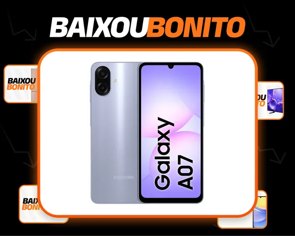 Celular Samsung Galaxy A07 256gb, 8gb, Câmera 50mp, Tela 6.7 , Proteção Ip54, Processador 6nm - Violeta