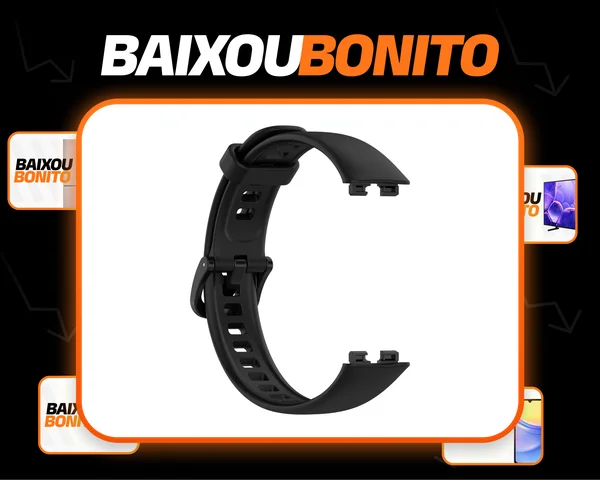 Pulseira De Silicone Colorida Para Huawei Band 8 Cor Preto