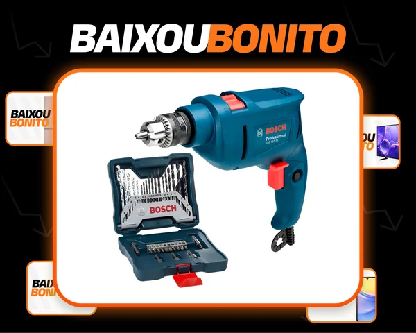 Kit Furadeira Impacto Bosch Gsb 450 Re 220v 33 Peças X Line Azul 220v 50 Hz/60 Hz