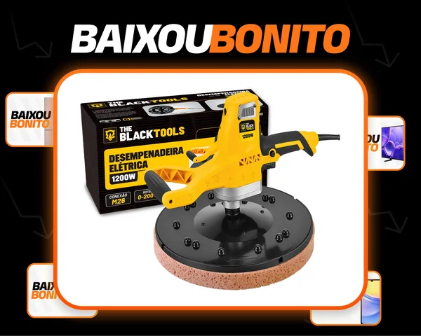 Desempenadeira Elétrica Para Reboco e Parede 1200w 220V BDD1200 The Black Tools