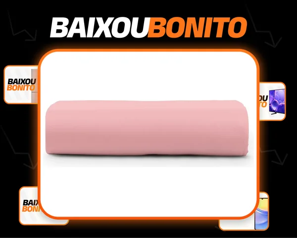 Lençol Santos e Luan solteiro avulso sem elástico percal 200 fios algodão cor rosê desenho do tecido liso