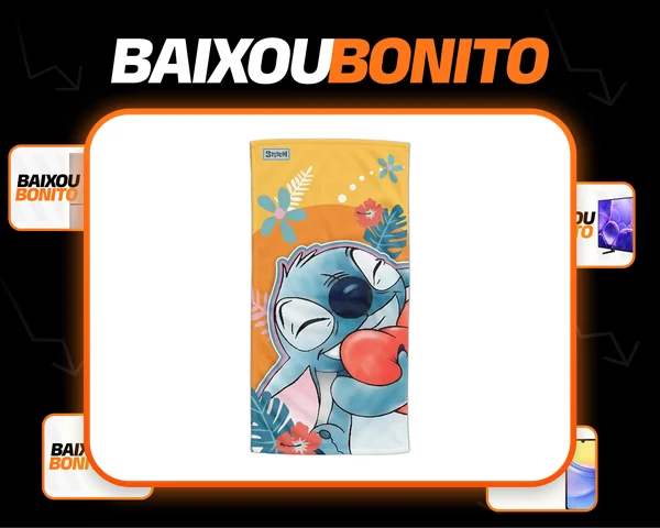 Toalha De Banho Ohana Lil0 Azul Algodão Praia Estampa Fofa Lilo08