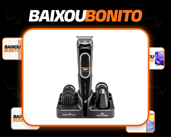 Aparador De Pelos Britânia Bap21p Multigroom 7 Em 1