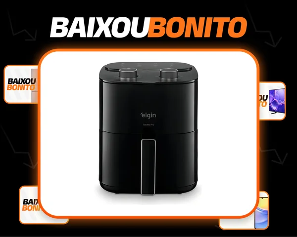 Fritadeira Air Fryer Elgin Facilita Fry 3,5 Litros Potência 1400w Cor Preta