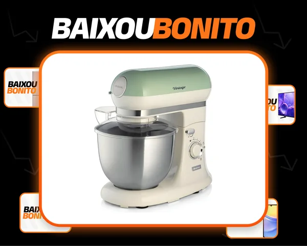 Batedeira Planetária Ariete 1588 Vintage Verde 600w