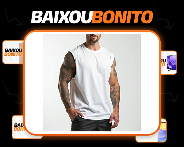 Regata Masculina Oversized Machão Muscle 100% Algodão