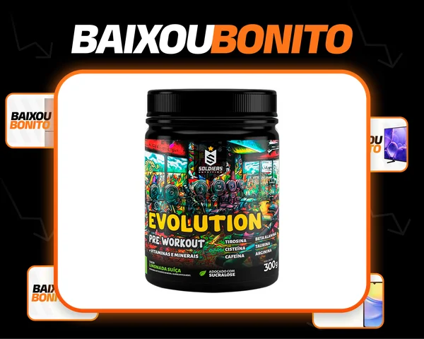Pré-Treino Evolution Workout 300g Termogênico Sabor Limonada Suiça Soldiers Nutrition Energia Foco Treino