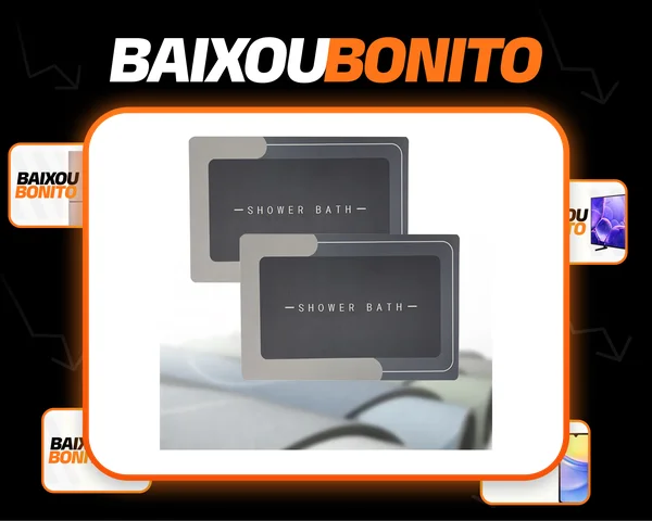 Kit 2 Tapetes De Banheiro Mágico Ultra Absorvente 40x60cm