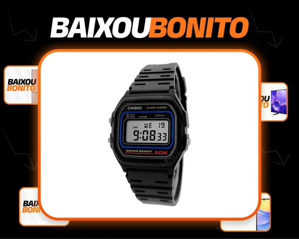 Relógio Casio Unissex W-59-1VQ - Digital - Resina Preto
