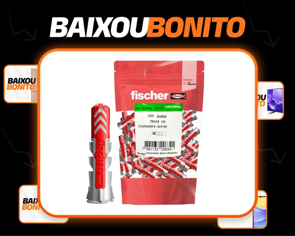 Bucha Fischer Duopower 8x40 Versatil Resistente 100un