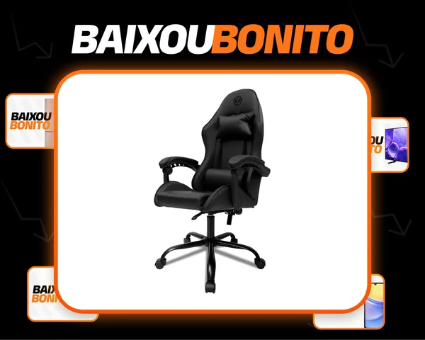 Cadeira de escritório TGT Heron TGT-HR gamer preta com estofado de couro sintético