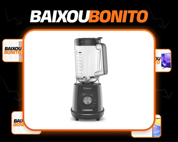 Liquidificador Electrolux 1500W de Potência com 3.2 Litros de Capacidade 15 Velocidades 6 Lâmina TriForce e Pés Antiderrapantes EBL1500 Cinza