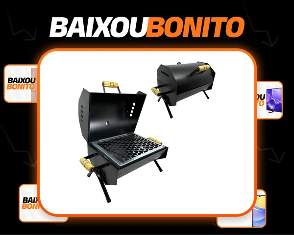 Churrasqueira Bafinho A Carvão Econômica Portátil E Prática
