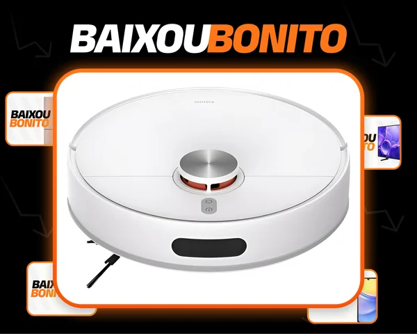Robô Aspirador Xiaomi S40 Lds 10.000pa 3 Em 1 Alexa Wi-fi Branco