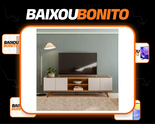 Rack Para Tv Até 75 Brazos - Colibri Cor OFF WHITE MATTE / FREJO