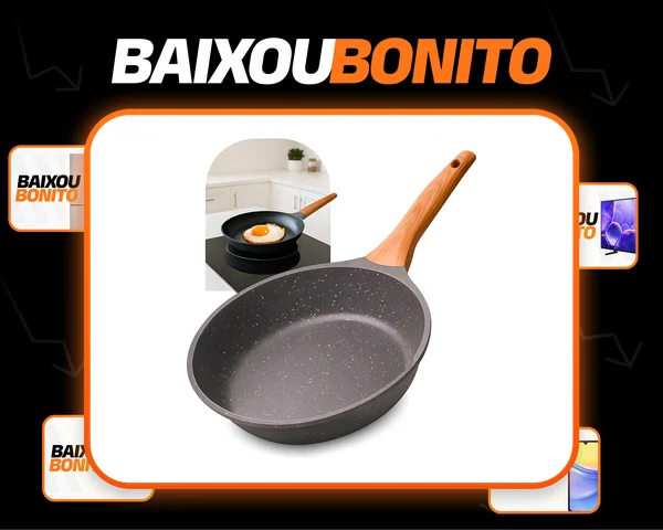 Frigideira Cerâmica Antiaderente Grande Fogão A Gás Indução Cooktop Elétrico Panela Frita Sem Óleo Não Gruda Dinda Home