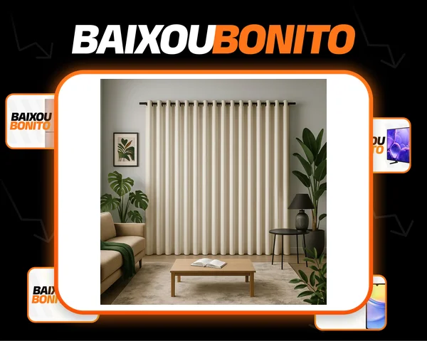 Cortina Tecido Oxford Grosso 3 Metros X 2,50 Largura Premium