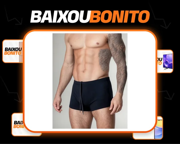 Sunga Adulto Boxer Com Forro Cordão