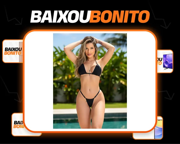 Biquíni Fita Marquinha Regulagem Bronzeamento Suplex Cortina