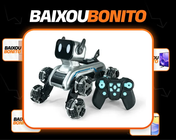 Cachorro Robô Brinquedo Techpup Azul Interativo com Luzes e Sons – Inteligente, Educativo e Ideal para Crianças, Presente Incrível com Movimento