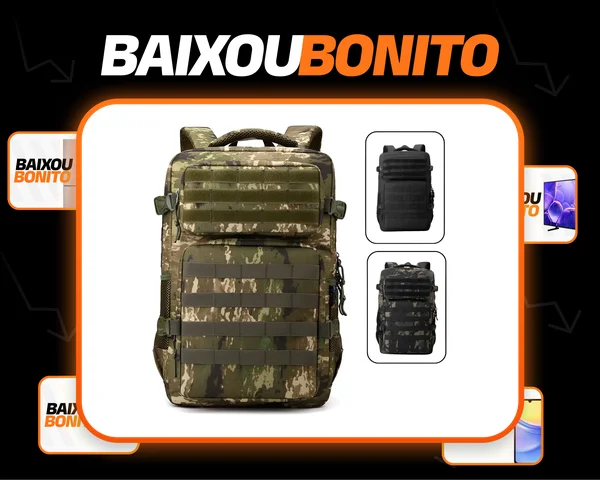 Mochila Tática Militar Impermeável 30 Litros Super Reforçada