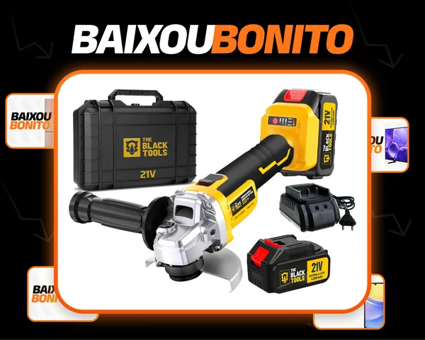 Esmerilhadeira Lixadeira Angular Sem Fio A Bateria 4000mah 4.1/2 125mm The Black Tools
