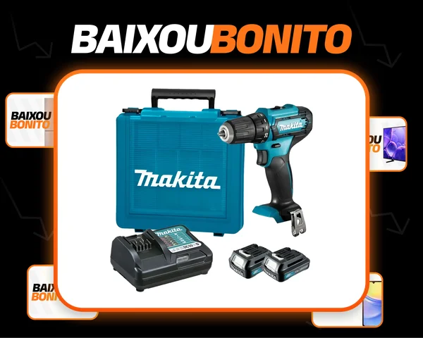 Parafusadeira Furadeira Impacto 2 Bat 12v Makita Hp331 Azul-turquesa 127/220v