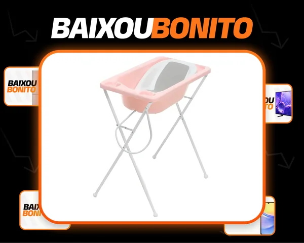 Banheira Plástica Para Bebê Galzerano Acqua Trio Rosa