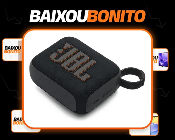 JBL Caixa De Som Go 4 Black À Prova D'água JBLGO4BLK Cor Preto