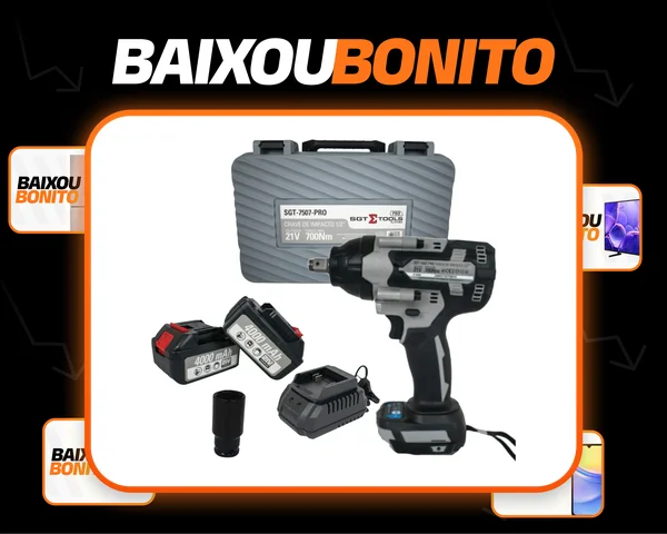 Chave De Impacto 1/2 700nm 2 Baterias Sgt-7507 Pro Sigma