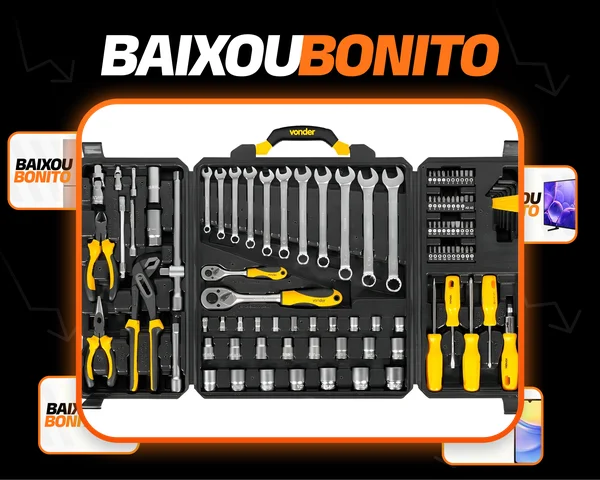 Jogo De Ferramentas 110 Peças Cromo Vanádio - Vonder