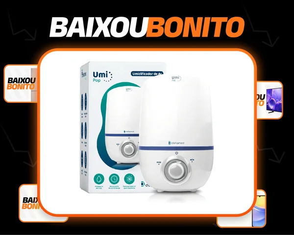 Umidificador De Ar Ultrassônico Umi Pop Health 2,3l Dellamed Cor Branco