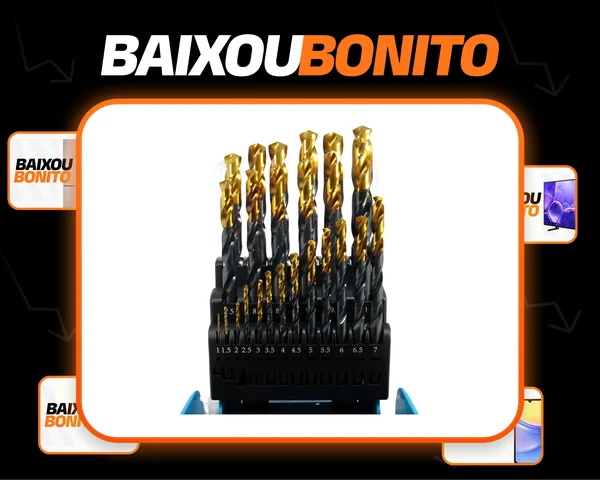 Jogo De Broca 1-13 Mm Hss C/ Nitreto De Titânio 25 Pçs Gross
