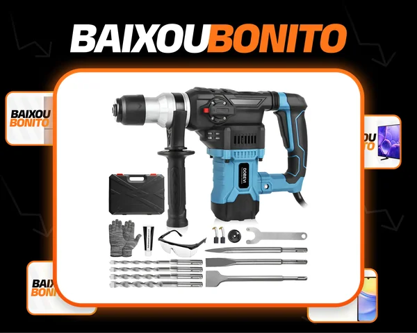Martelete Rompedor Perfurador Sds Plus 1600w + Maleta Dobevi