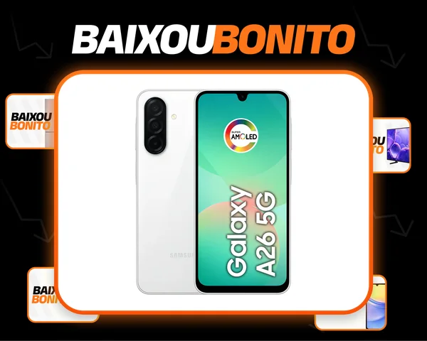 Celular Samsung Galaxy A26 5g 256gb, 8gb Ram, Câmera De 50mp, Ip67, Tela Super Amoled 6.7 , Nfc - Branco
