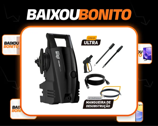 Desobstruidora e Lavadora de Alta Pressão WAP Atacama Black Ultra 1400W 1500 PSI