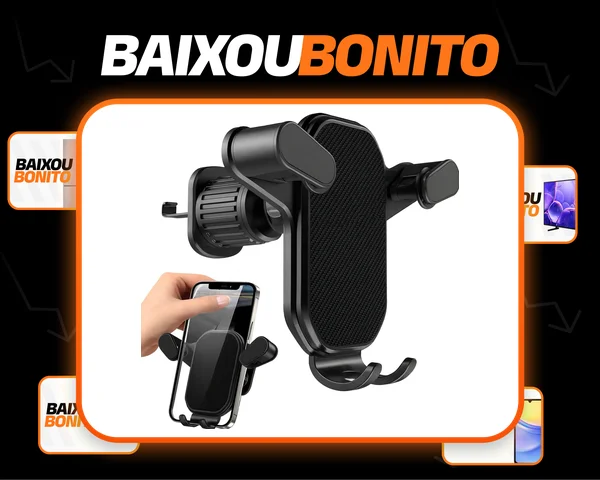 Suporte Celular Carro Saida De Ar Cor Preto Fosco