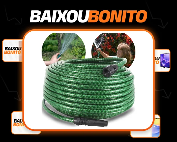 Mangueira de Jardim Trançada 30 Metros Não Dobra Com Esguicho Lemont Web