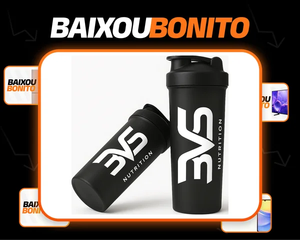 COQUETELEIRA / SHAKER Preta - Academia 600ml - 3VS Nutrition