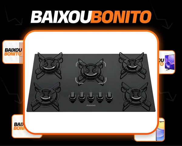 Cooktop Itatiaia Essencial 5 Bocas Preto