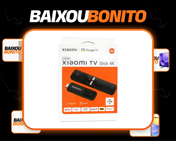 Xiaomi Tv Stick 4k - 2a Geração | Google Tv | Controle Por Cor Branco Tipo De Controle Remoto De Voz