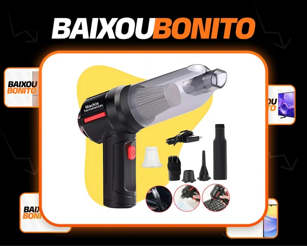 Aspirador De Pó Mini Soprador 3em1 Usb Refil Portátil Recarregável