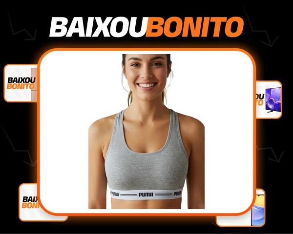 Top Puma Nadador Feminino Sem Bojo Algodão Fitness Academia