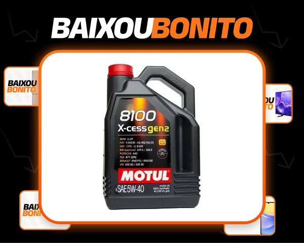Óleo de motor Motul sintético 5W-40 para carro/caminhonete de 1 unidade x 4L