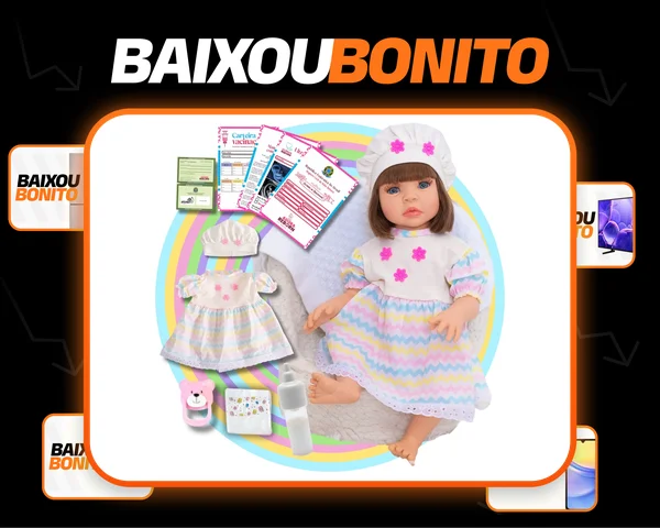 Boneca Adora Reborn 48cm Silicone Pode Dar Banho