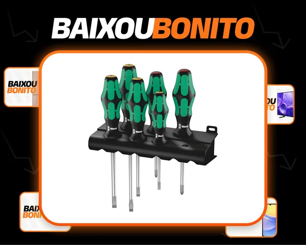 Conjunto De Chaves De Fenda Wera Kraftform Plus 334/6 6 Peça