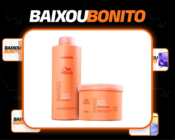 Wella Professionals Invigo Nutri Enrich Wella Professionals Invigo Nutri Enrich Kit Shampoo 1000ml + Máscara 500g