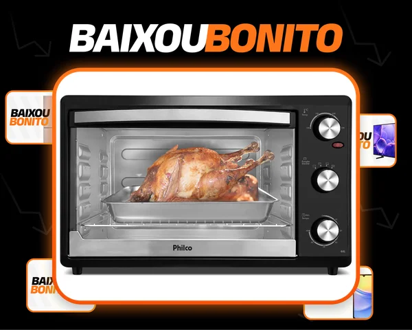 Forno Elétrico Philco 44L Preto Dupla Resistência PFE44P 127V