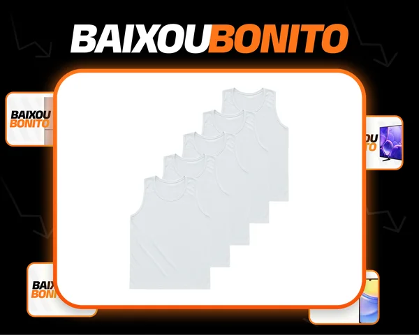 Kit 5 Camisetas Regatas Masculina Lisa Básica Academia Dry