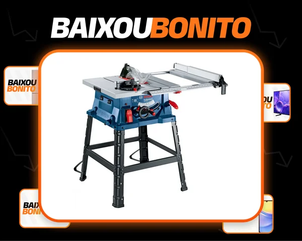 Serra circular bancada 10pol 1800W extensível GTS 254 Bosch cor azul